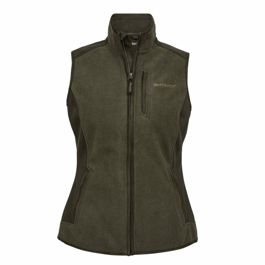 Damer Deerhunter | Lady Pam Bonded Fleecevest Graphite Green Melange