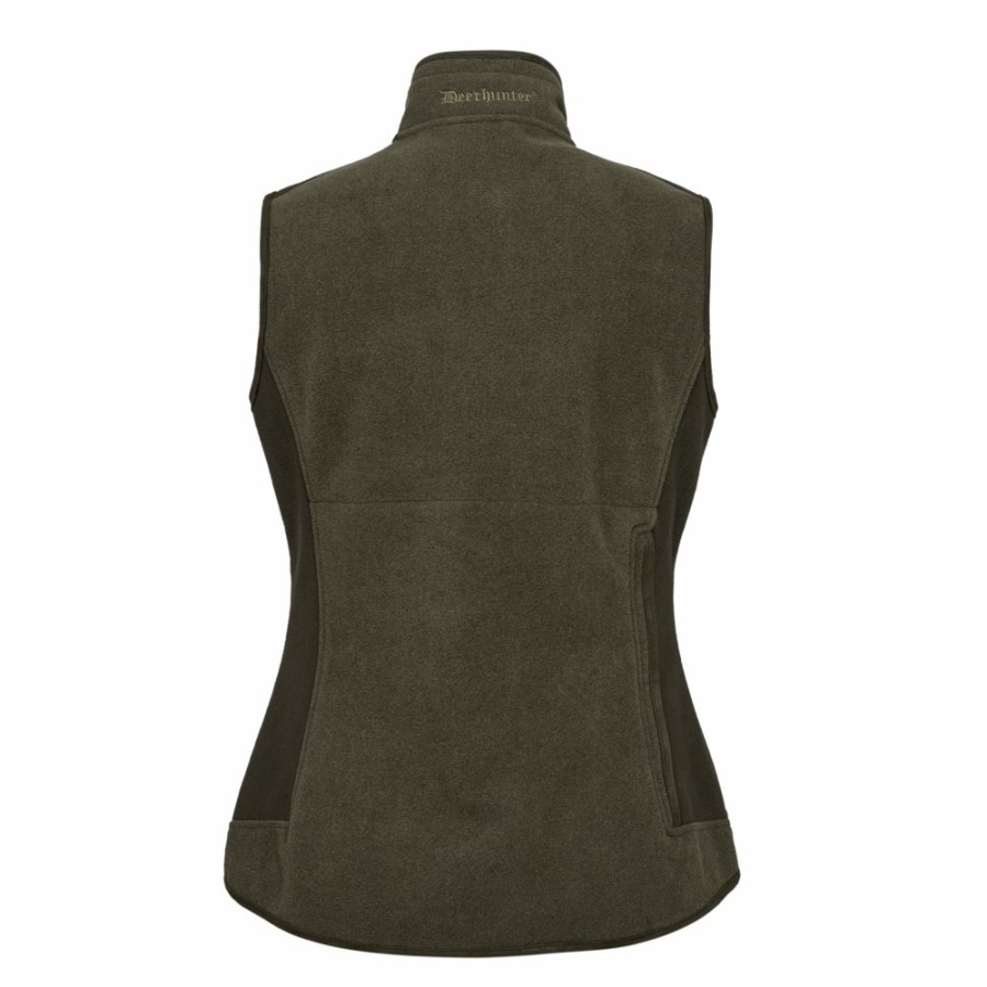 Damer Deerhunter | Lady Pam Bonded Fleecevest Graphite Green Melange