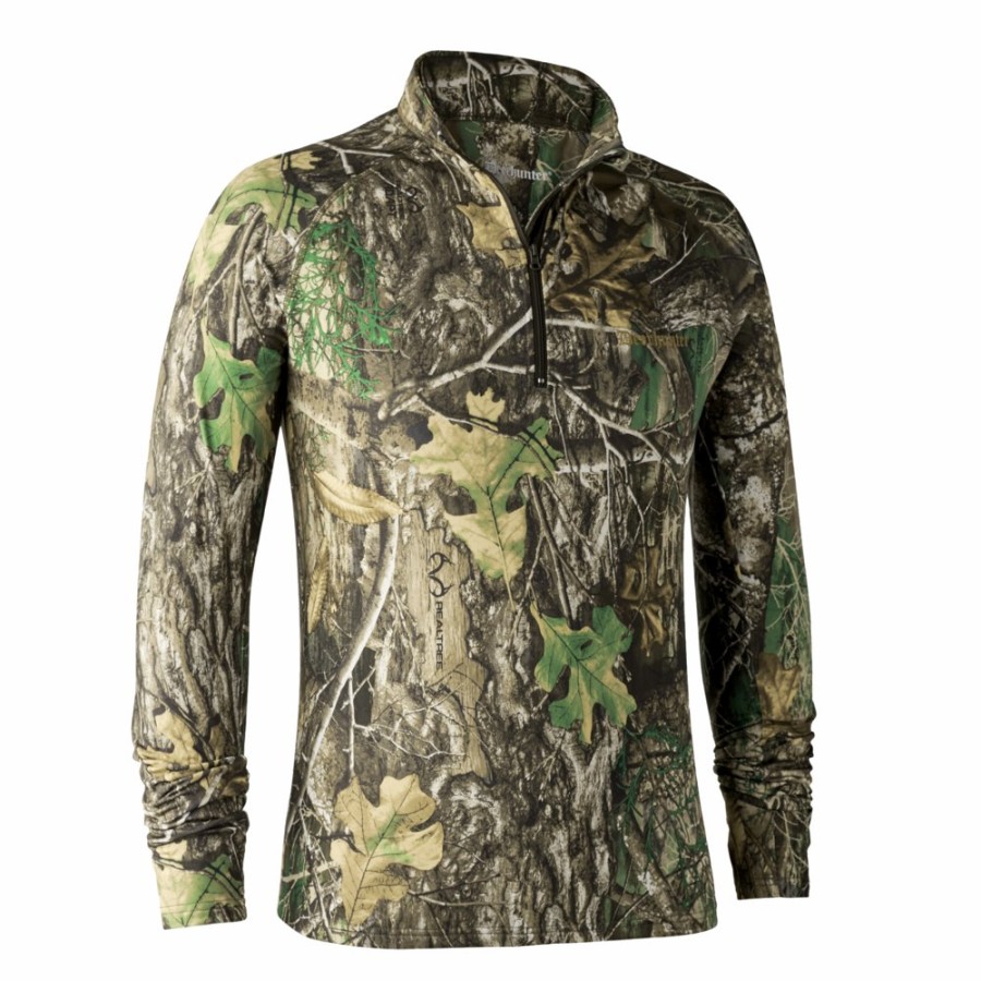 Herre Deerhunter | Approach T-Shirt Med Lange Aermer Realtree Adapt