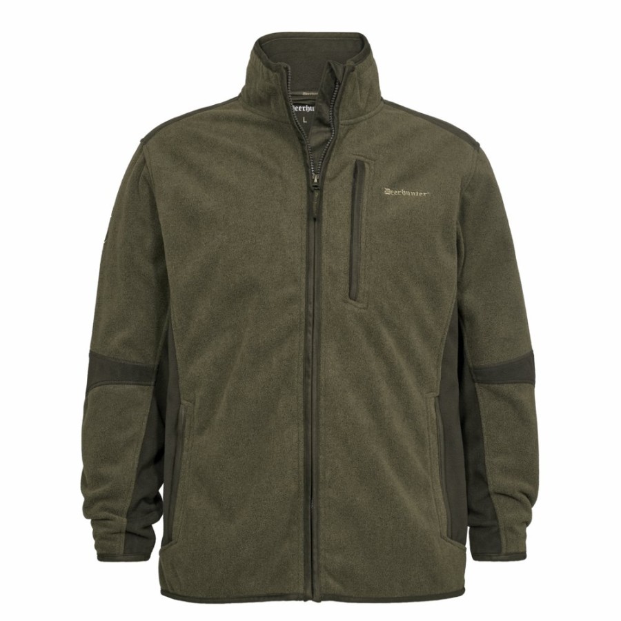 Herre Deerhunter | Gamekeeper Bonded Fleecejakke Graphite Green Melange