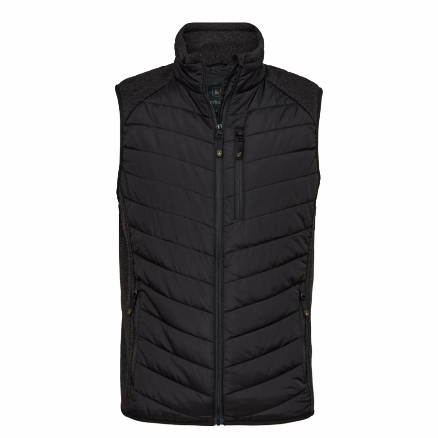 Herre Deerhunter | Moor Vatteret Vest Med Strik Black