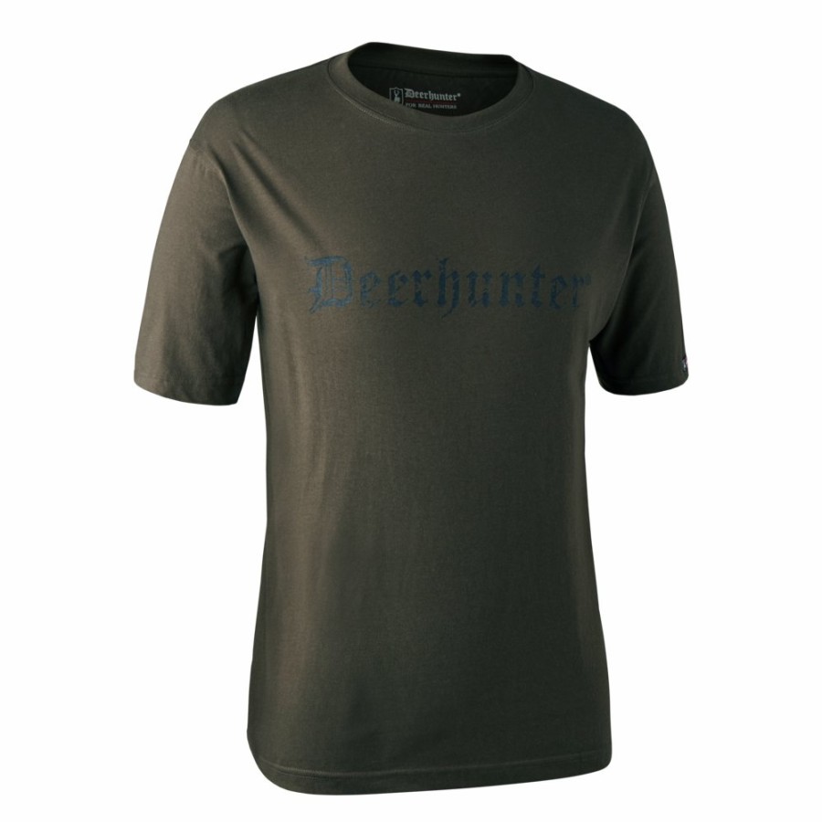 Herre Deerhunter | Logo T-Shirt Bark Green