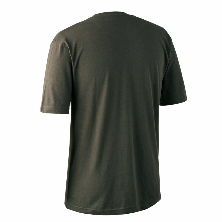 Herre Deerhunter | Logo T-Shirt Bark Green