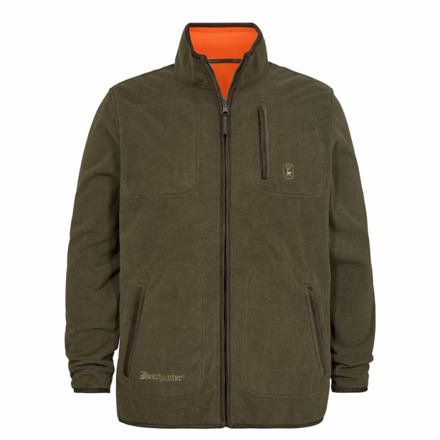 Herre Deerhunter | Gamekeeper Bonded Fleecejakke - Vendbar Orange