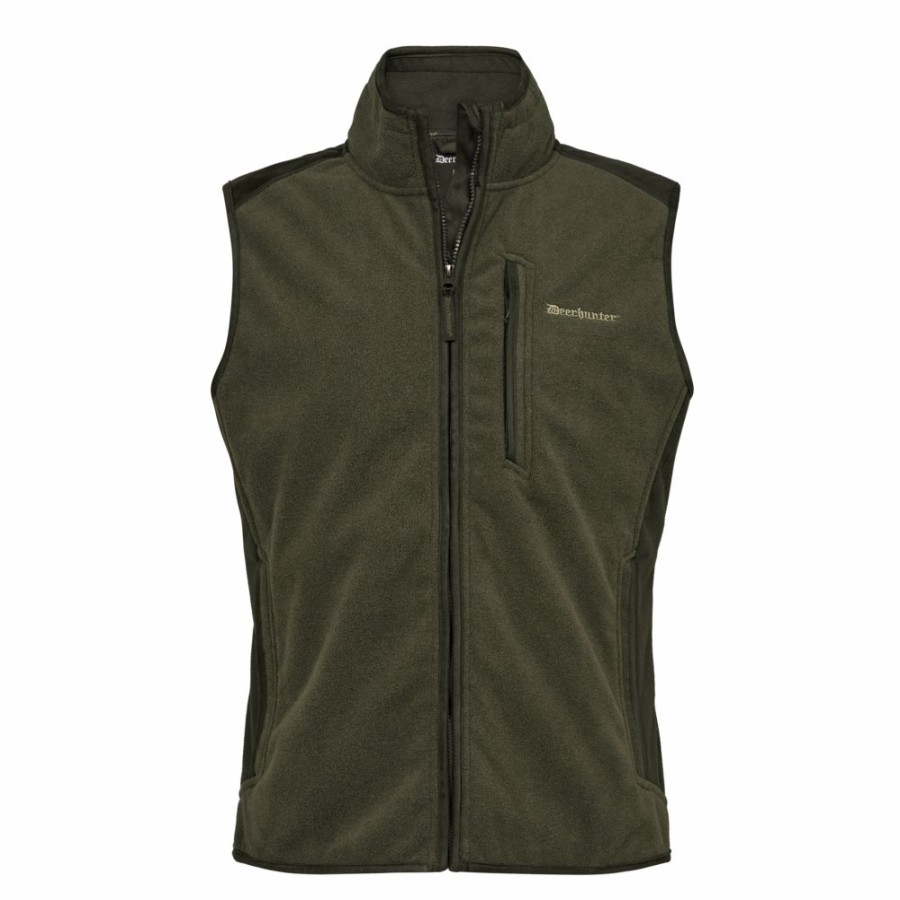 Herre Deerhunter | Gamekeeper Bonded Fleecevest Graphite Green Melange