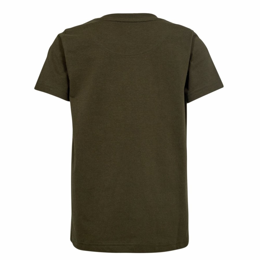 Børn Deerhunter | 8750 Youth Billie T-Shirt Deep Green